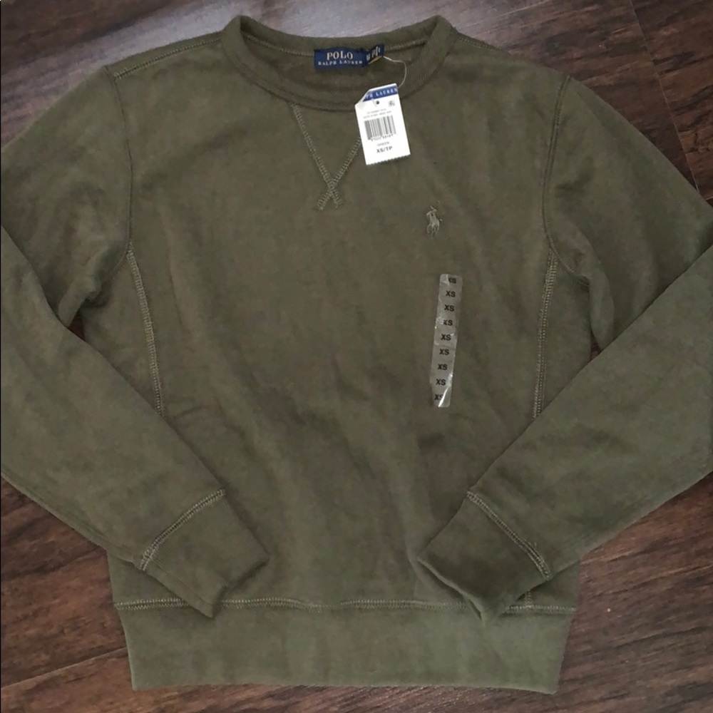NWT Polo Ralph Lauren Olive Green Pullover Sweater - Picture 1 of 2